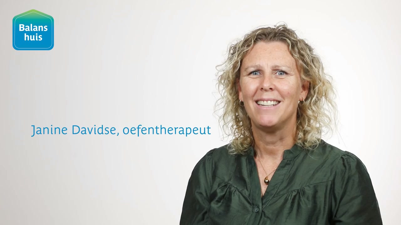 Janine Davidse, oefentherapeut, aan het woord in de film